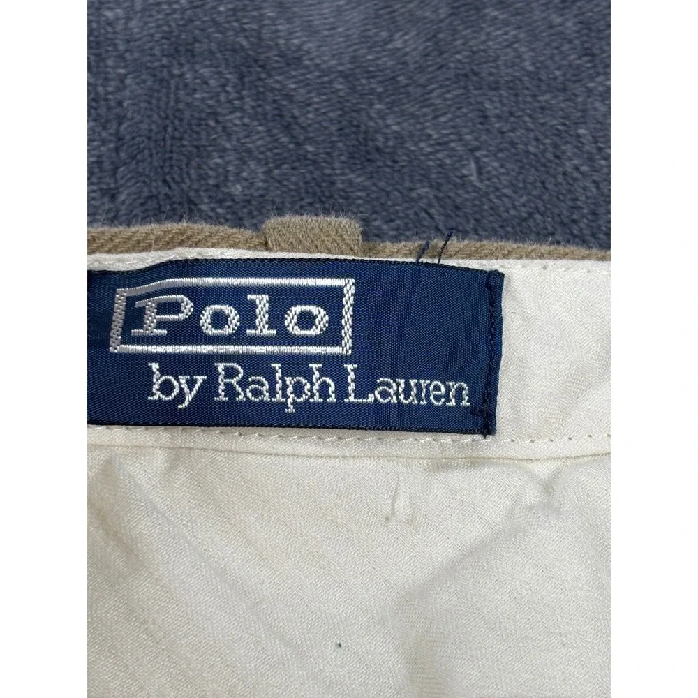 Polo Ralph Lauren Mens Khaki Chino Pants 36x30 Tan Cotton Straight Leg Trousers